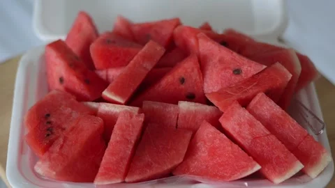 Sliced Watermelon Stock Footage 296589282