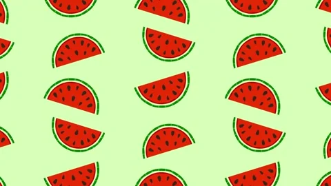 Sliced Watermelon Fruit Scaling Background Pattern Stock Footage 316982879