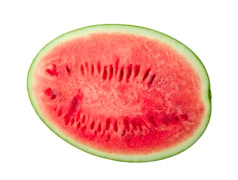 Sliced of watermelon isolated on white background Stock Photos