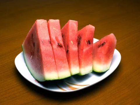 Sliced watermelon Stock Photos