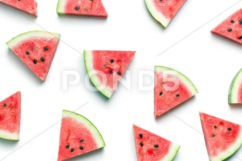 Sliced watermelon Stock Photos