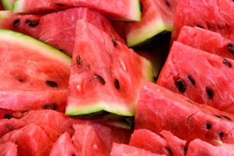 Sliced watermelon Stock Photos