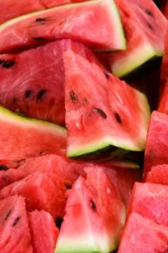 Sliced watermelon Stock Photos