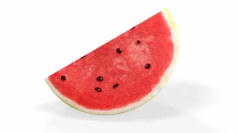 Sliced watermelon on a white background 3d-rendering イラスト素材