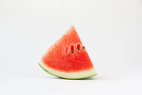 A sliced watermelon on white background Stock Photos