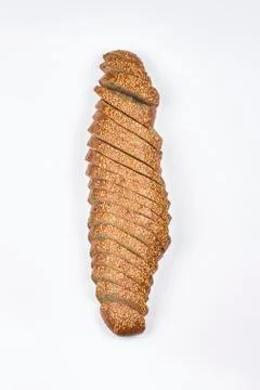Sliced wheat bread. Top view Stock Photos