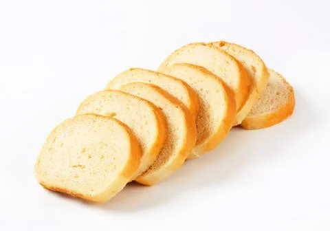Sliced white bread on clean surface Stock Photos