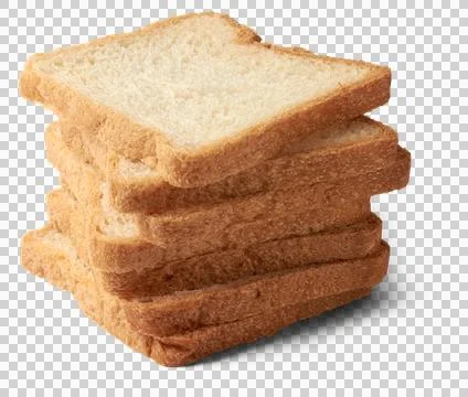 Sliced white bread isolated Stock Photos