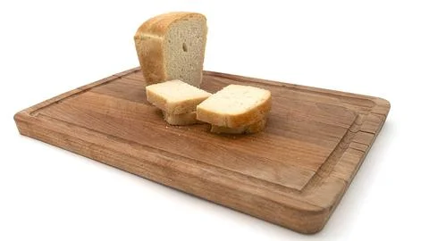 Sliced white bread isolated on white background, bakery. Foto stock