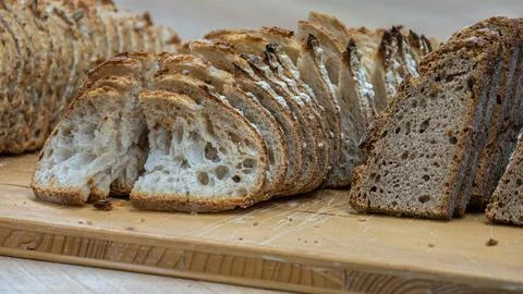 Sliced Whole Grain Bread Stock Photos