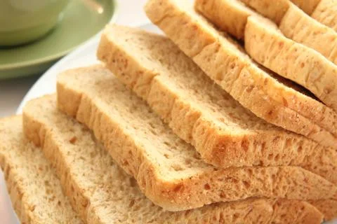 Sliced of whole wheat bread Stock Photos
