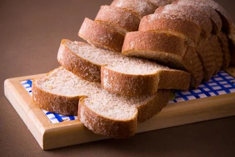 Sliced whole wheat bread Stock Photos