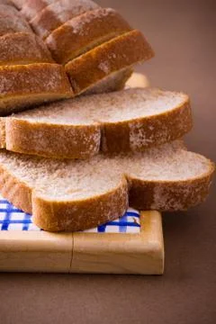 Sliced whole wheat bread Stock Photos