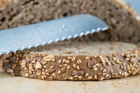 Sliced wholemeal bread Stock Photos