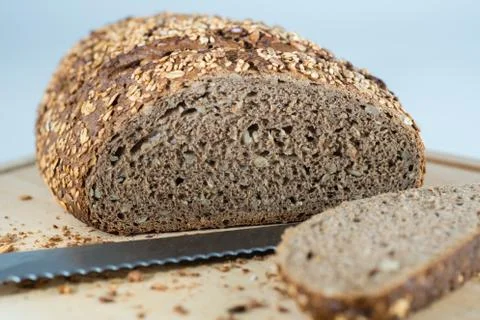 Sliced wholemeal bread Stock Photos