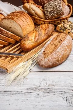 Sliced wholemeal bread Stock Photos