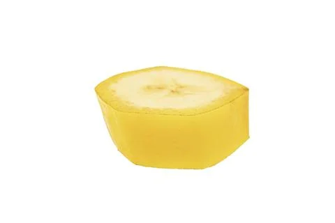 Sliced yellow root vegetable close-up, showcasing smooth pale interior, textu Stock Photos