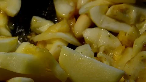 Sliced zucchini is being prepared Stock Footage 256046503