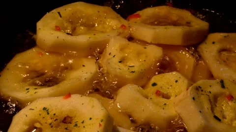 Sliced zucchini is being prepared 動画素材 256115370