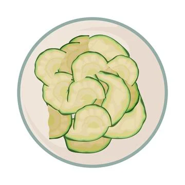 Sliced zucchini icon Stock Illustration