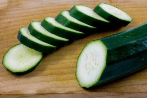 Sliced zucchini Stock Photos