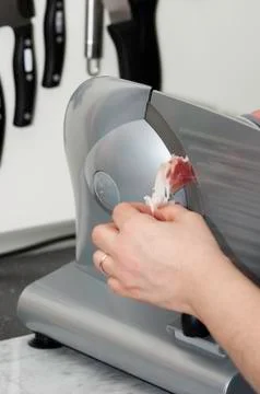 Slicer and ham Stock Photos