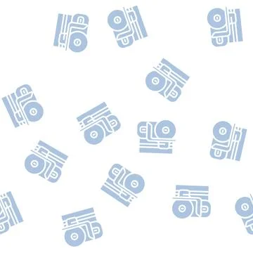 Slicer cabbage glyph vector seamless pattern Stock Illustration