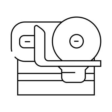 Slicer cabbage line icon vector illustration Stock Illustration