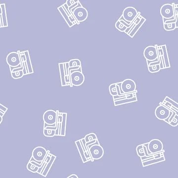 Slicer cabbage line vector seamless pattern Stock Illustration