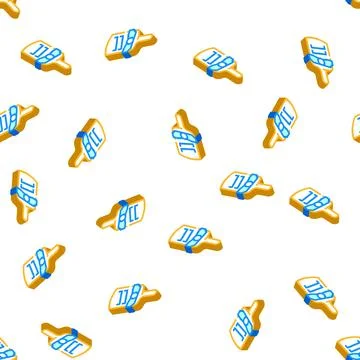 Slicer cabbage tool isometric icon seamless pattern Stock Illustration