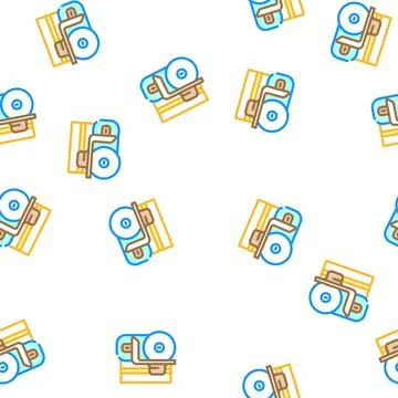 Slicer cabbage vector seamless pattern Stock Illustration