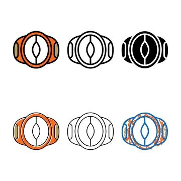 Slicer mango concepts fruit color icon vector Stock Illustration