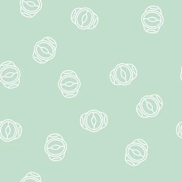 Slicer mango fruit line seamless pattern イラスト素材