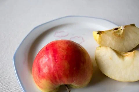 Slices apples Stock Photos