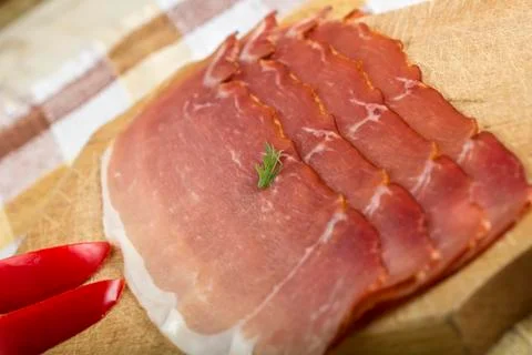 Slices of bacon Stock Photos