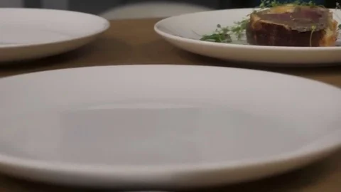 Slices of beef wellington Stock Footage 79508149