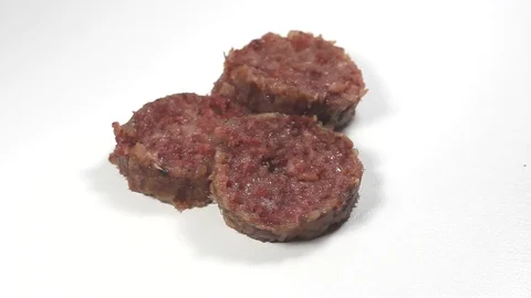 Slices of boiled pork cotecino Vídeo Stock 101832391