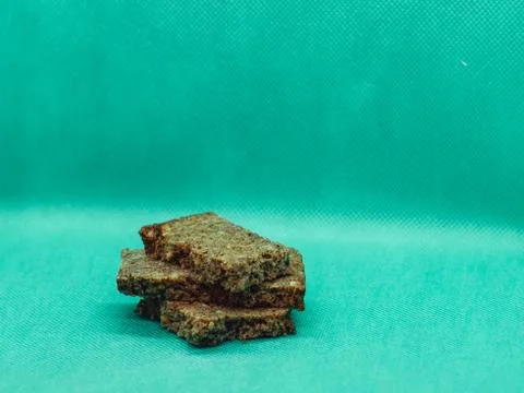 Slices of bread on the background Stock Photos