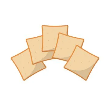 Slices of Bread Flat Illustration. Clean Icon Design Element on Isolated Wh.. 스톡 일러스트