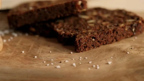 Slices of bread Stock Footage 84712225