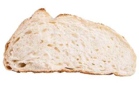 Slices of bread isolated on white background Stock Photos