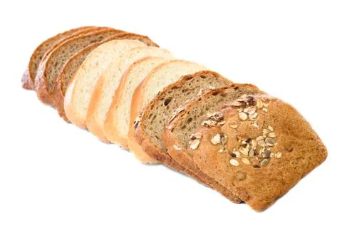 Slices of bread Stock Photos