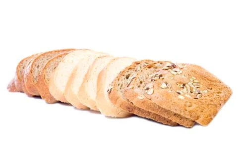 Slices of bread Stock Photos