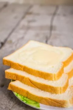 Slices of bread Stock Photos
