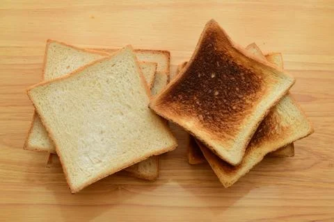 Slices of bread Stock Photos