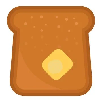 Slices of breakfast bread 库存插图