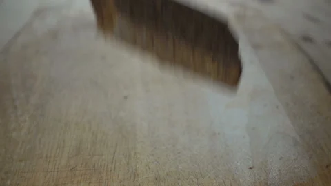 Slices of brown bread fall in slow motion Stock Footage 130493809