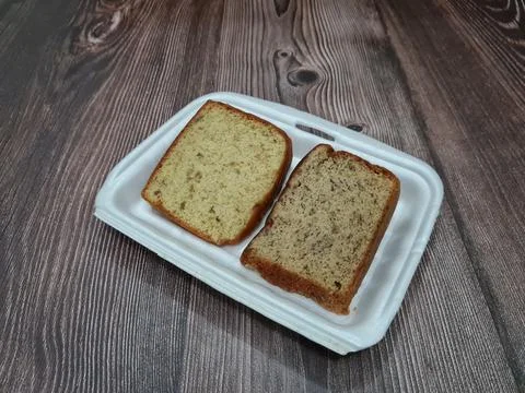 Slices of brown bread Stock Photos