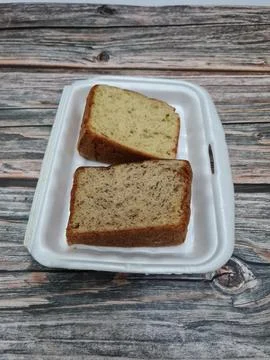 Slices of brown bread Stock Photos
