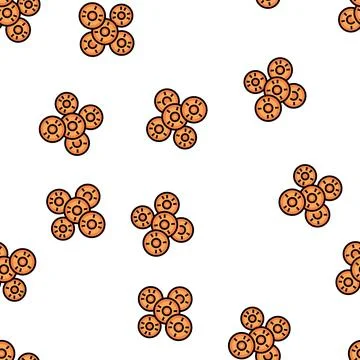 Slices carrot vector seamless pattern Illustrazione stock